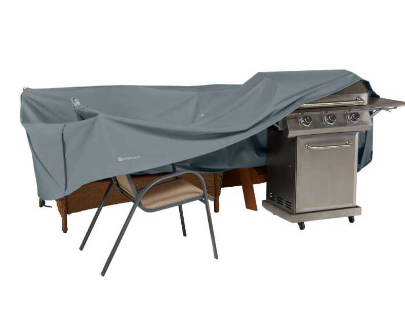 100" Large Easy Fold Patio Furniture Cover, Monument Grey, Large - Image 8